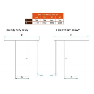Sliding wall system single