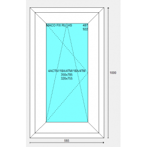 Okno 565 x 1000