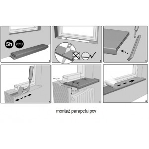 uPVC internal Window sill 25cm - white