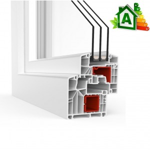 UPVC window PASSIVE ALUPLAST 8000