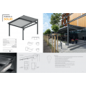 Pergola SOLID- wall mounted