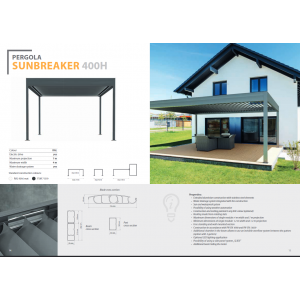 Pergola SB 400- wolnostojąca