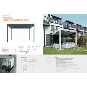 Pergola SB 400- montaż przy ścianie