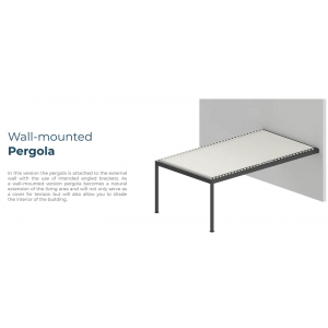 Pergola SB 400- montaż przy ścianie