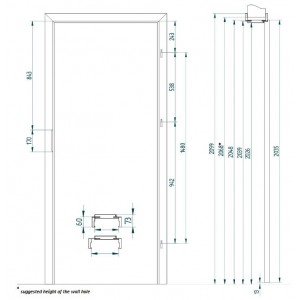 Adjustable door frame OR - black, halifax