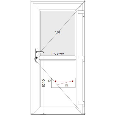 Drzwi PVC MODERNDOOR-24 (NA ZEWNĄTRZ)