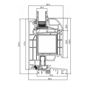 Double French Door MODERNDOOR-24 (OUT)