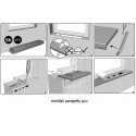 Parapet wew. PCV 25cm - kolory 2m