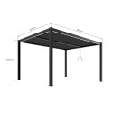 PERGOLA OGRODOWA LUXE 3x4 ALUMINIOWA Z OŚWIETLENIEM LED